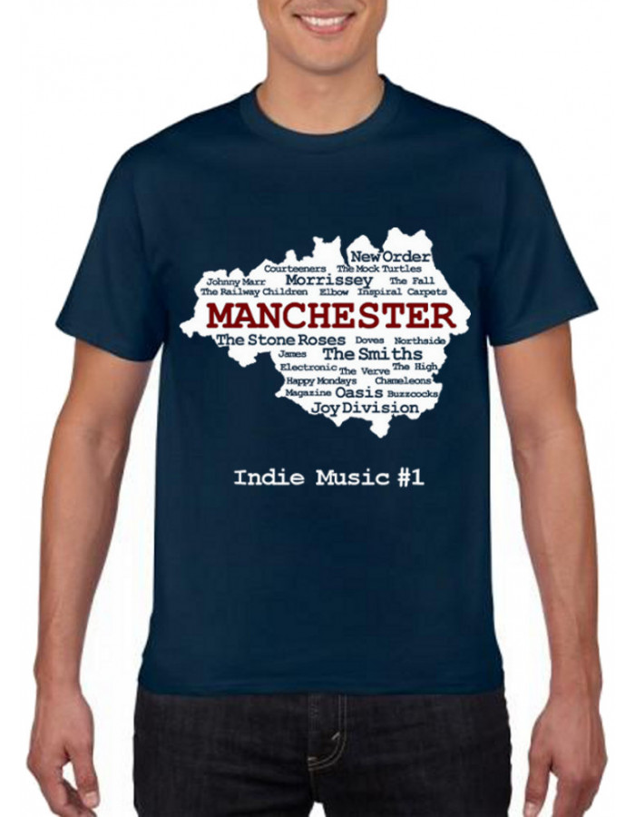 4XL Avail.  - Manchester Indie Bands PREMIUM T-Shirt 