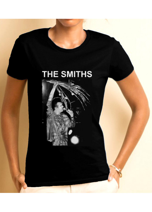 ONLY 2XL Avail- Morrissey The Smiths at Manchester FTH 1984, Woman Black T-Shirt - ©Stephen Wright
