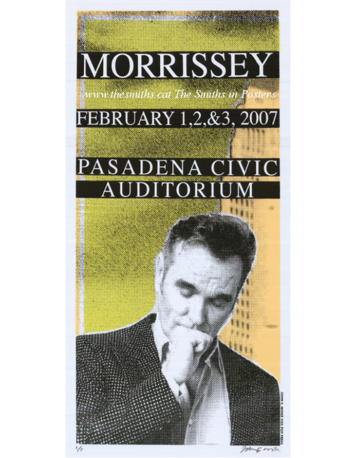Morrissey Tour Poster Pasadena