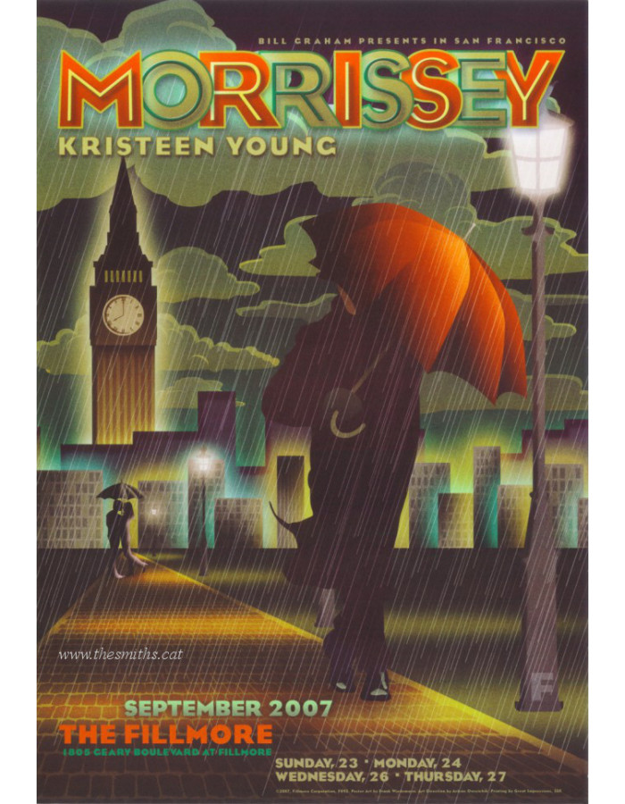 Morrissey Tour Poster San Francisco 