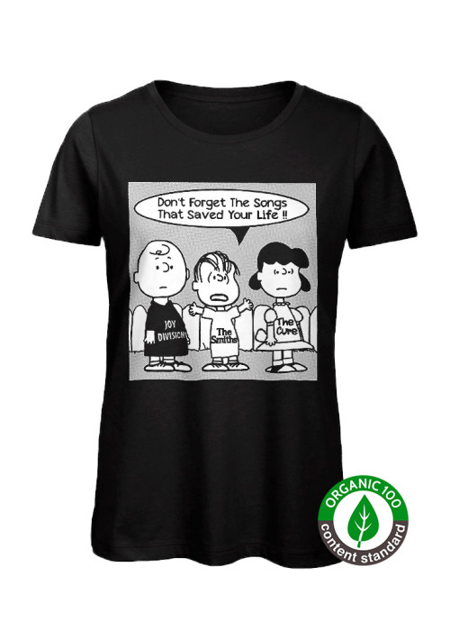 WOMEN's Don't Forget the Songs T-Shirt:  Joy Division, The Smiths and The Cure
